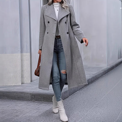 Manteau Épais au-dessus du Genou pour Femme – Élégance et Style